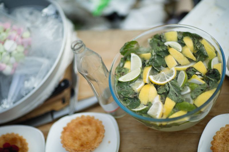 Craft lemonade with fresh fruit